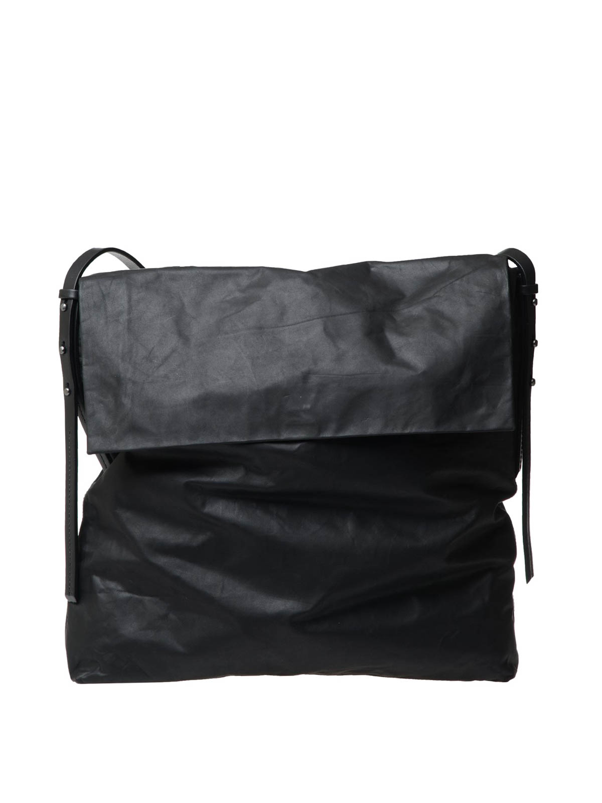 Rick Owens Leather shoulder bag - Black - Women | RA16S0658LNN09