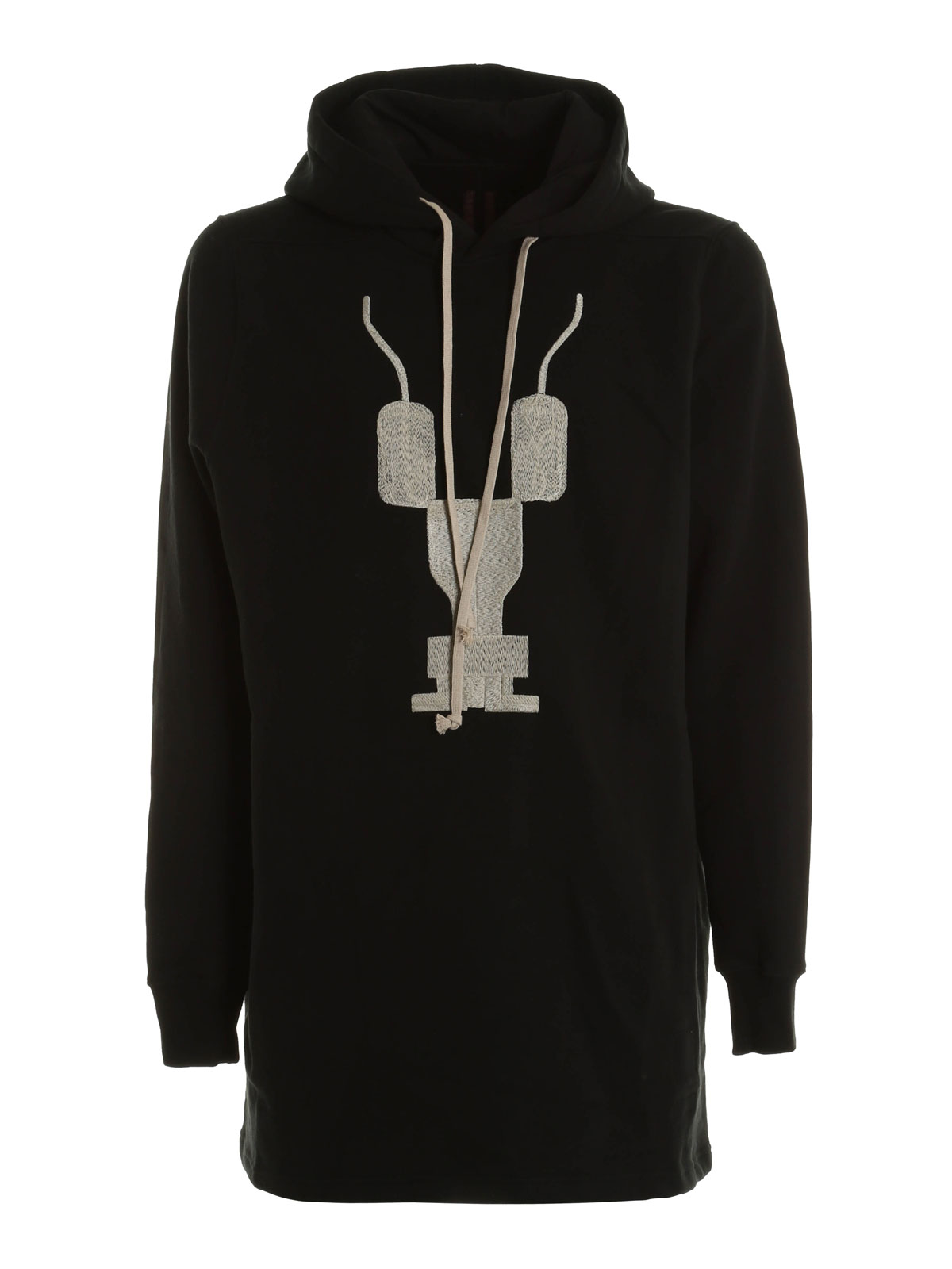 スウェット＆セーター Rick Owens - Embroidered cotton over hoodie ...