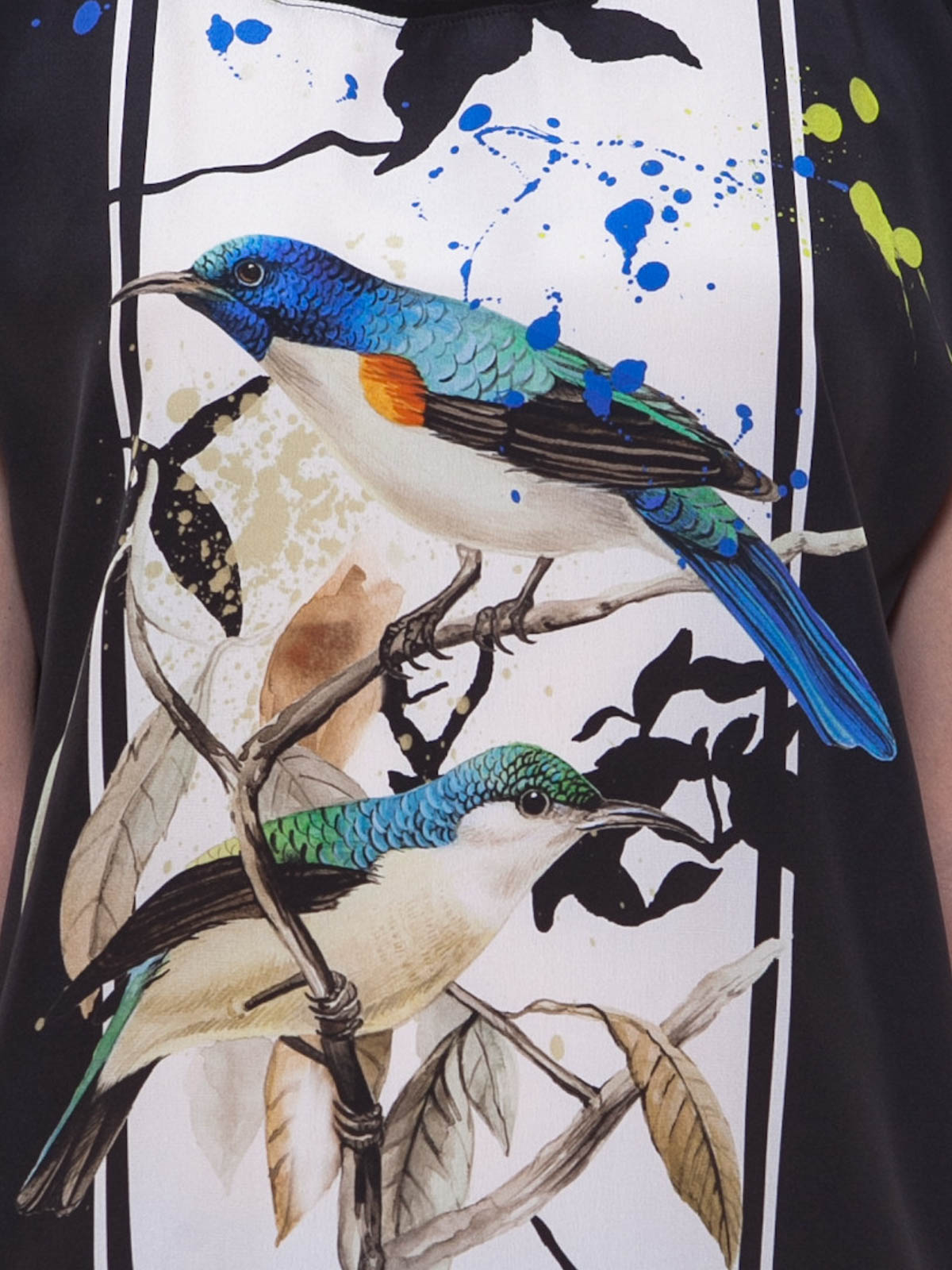 Roberto Cavalli Bird print silk top - Women|CQT616SQK48D1967