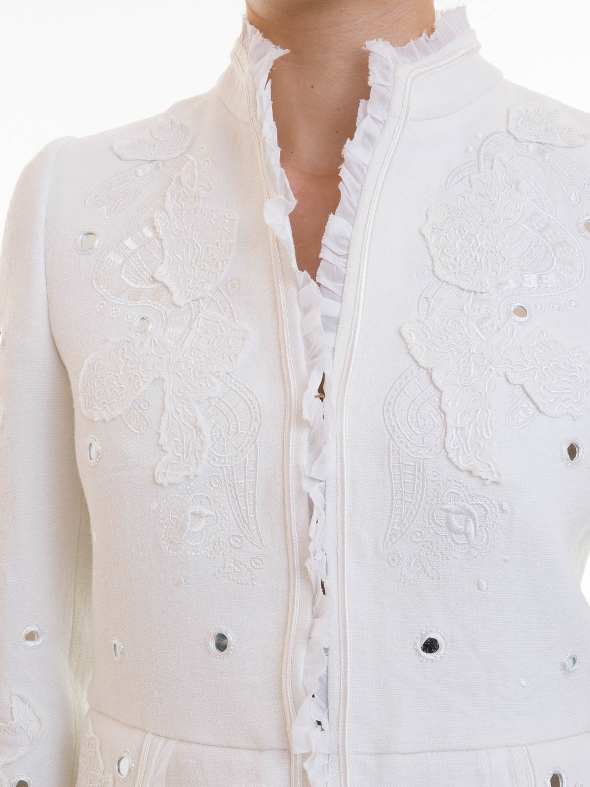 Roberto Cavalli テーラードジャケット レディース - 白|EQR403LG02300053
