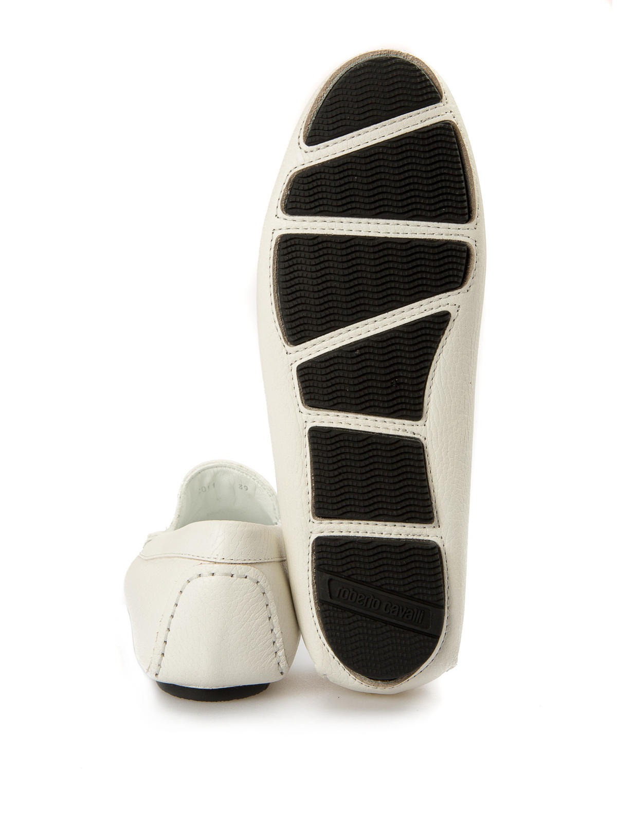Roberto Cavalli Signature leather loafers - White - Men|2011VARB