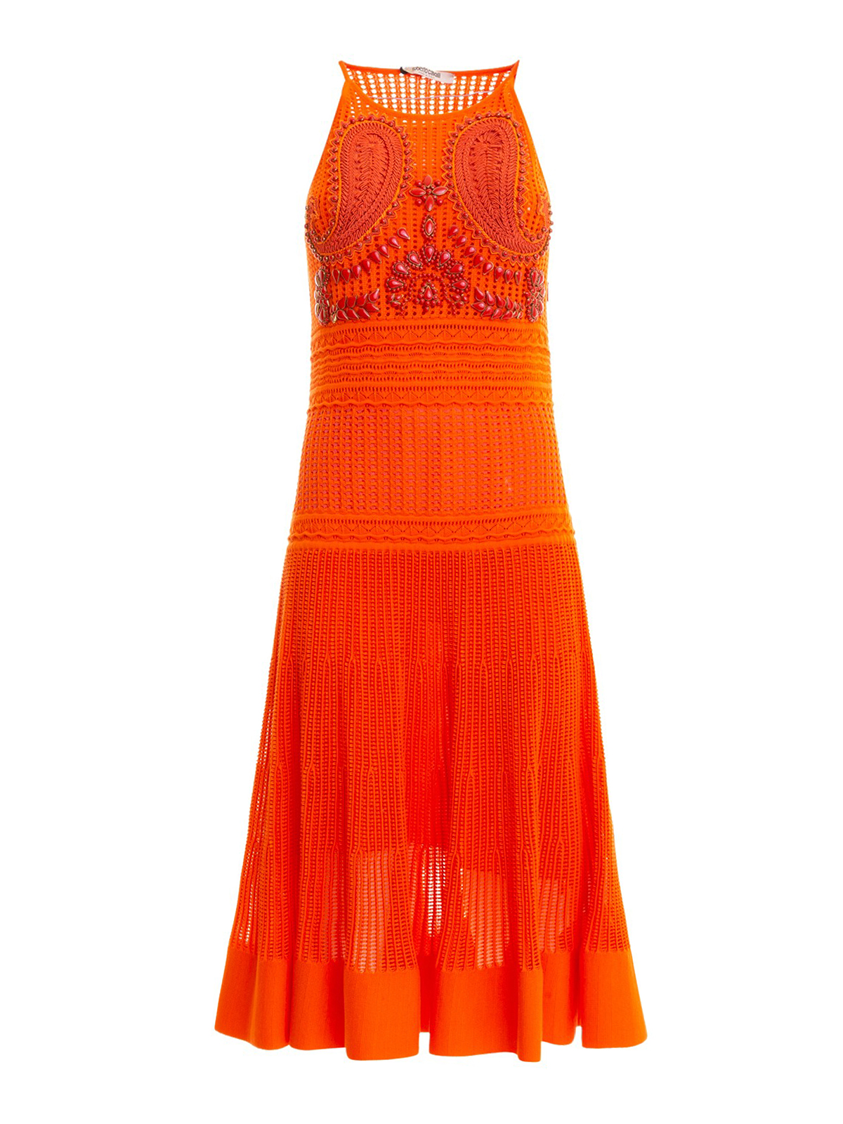 Roberto Cavalli Embroidered knit tight dress|IQM117MR00101641