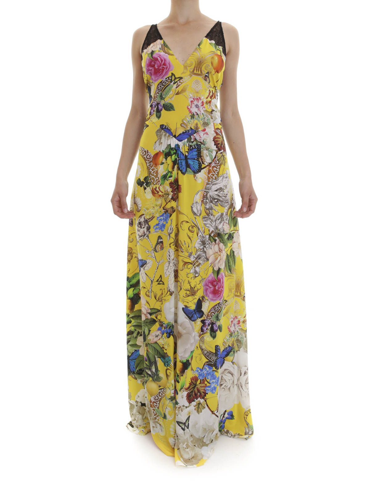 Roberto Cavalli Wonderland print long dress|CQT192SQJ1101001