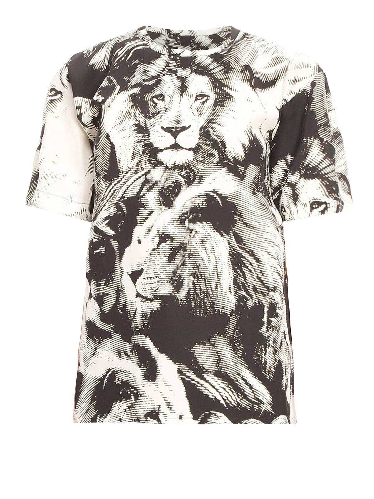 T-shirts Roberto Cavalli - Leo Camo print silk T-shirt