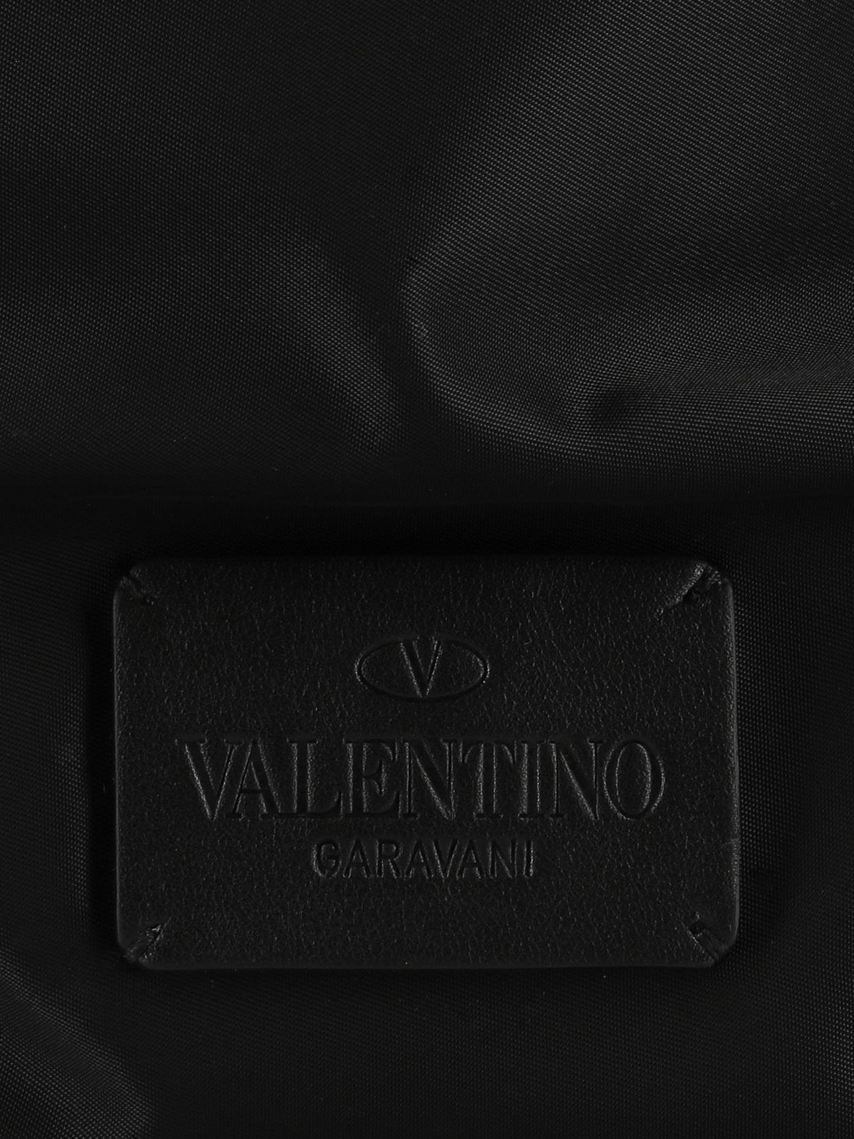 VALENTINO Pebbled Calfskin Rockstud Drawstring Backpack