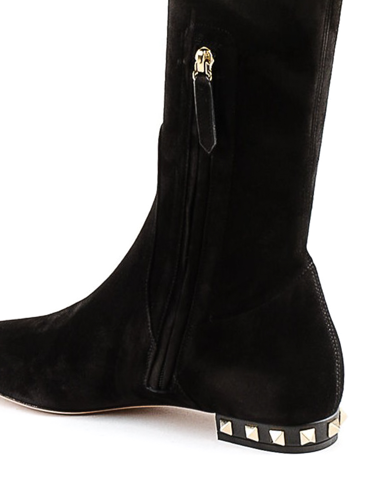 Tåler trussel median Boots Valentino Garavani - Rockstud heel over-the-knee suede boots -  QW2S0H91WUV0NO