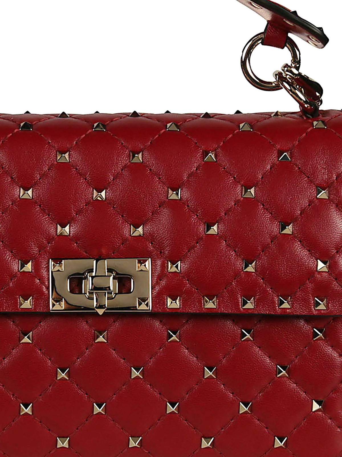 Rockstud spike patent leather backpack Valentino Garavani Red in