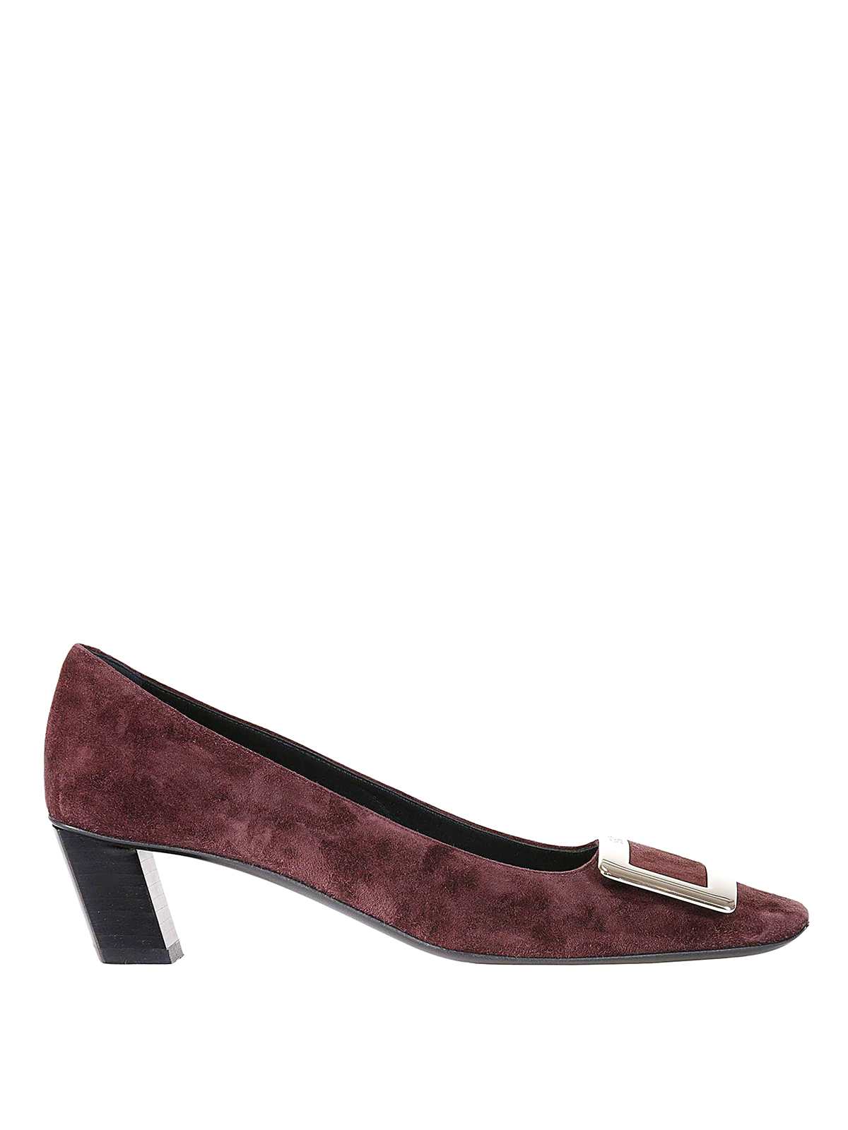 Court shoes Roger Vivier - Belle Vivier burgundy suede pumps ...