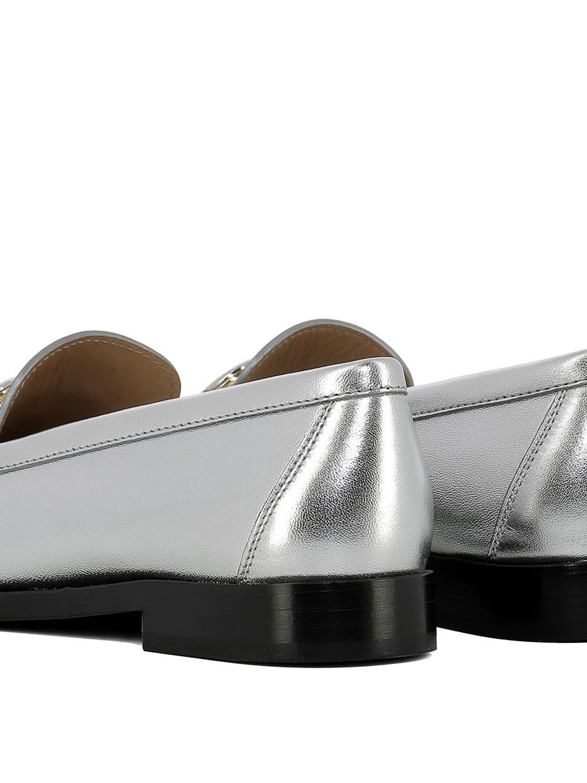 Ferragamo Rolo mirror leather loafers with Gancini - Women|693736