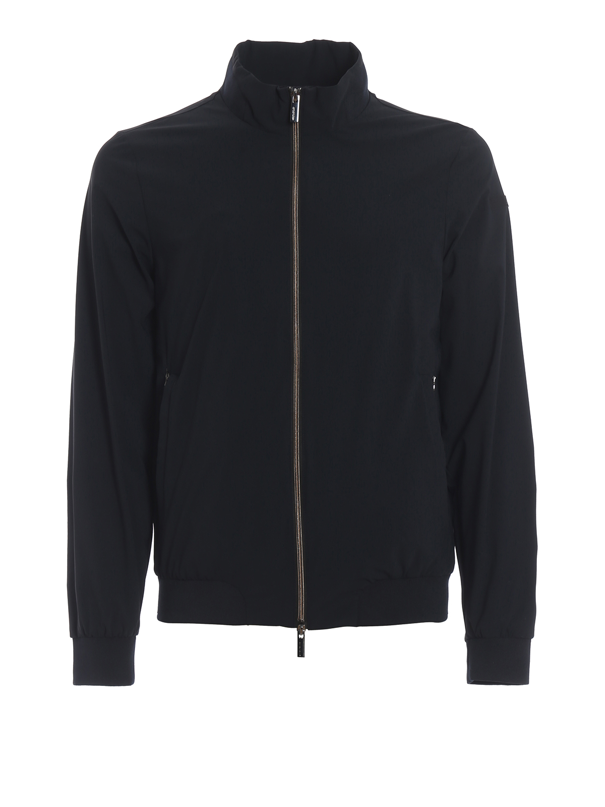 Nylon blend bomber clearance jacket