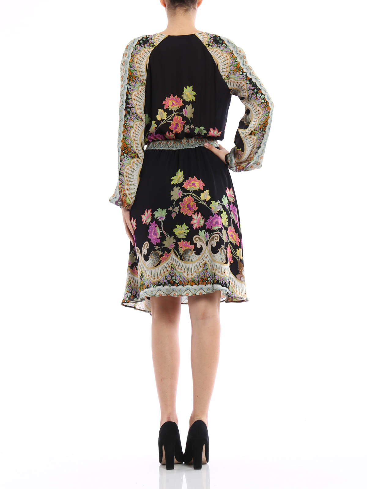 Etro Ruffled wrap dress - Multicolour - Women|1510245561 Etro Ruffled wrap dress - Multicolour - Women|1510245561