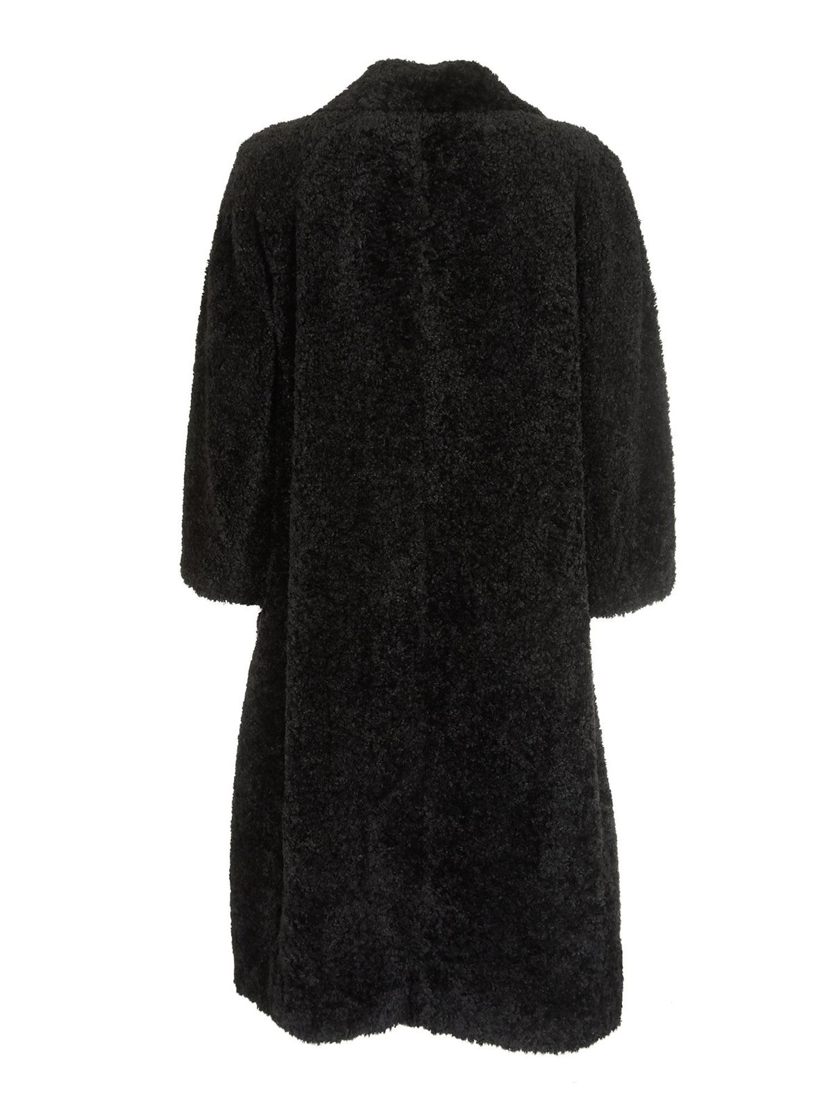 MaxMara ファー付きロングコート S 黒 S 黒 MaxMara 2026年最新S