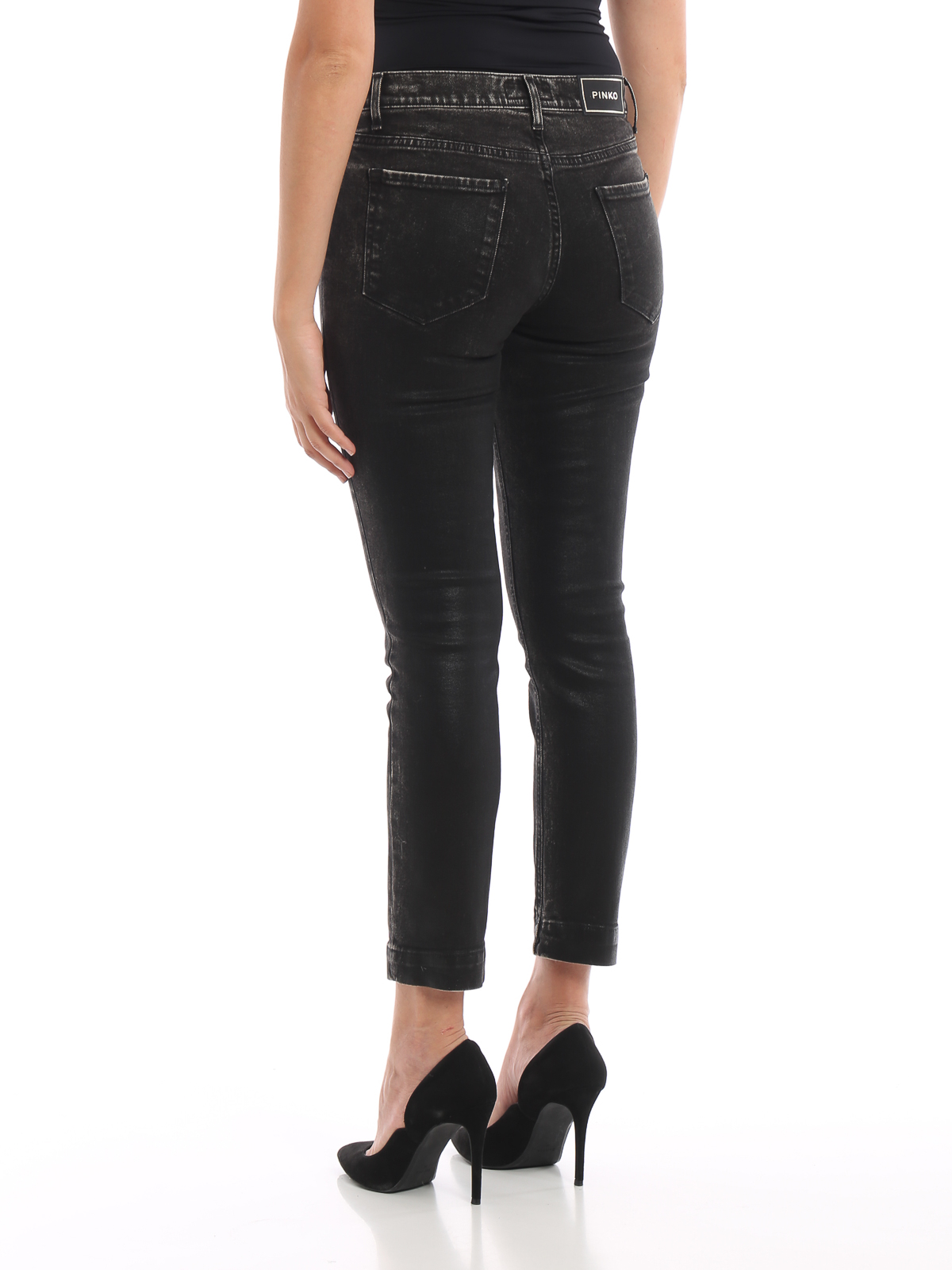 デニム・ジーパン PINKO 'Sabrina' jeans Pinko Sabrina 1 cropped skinny jeans - Black | 1J10ABY5PWZ99