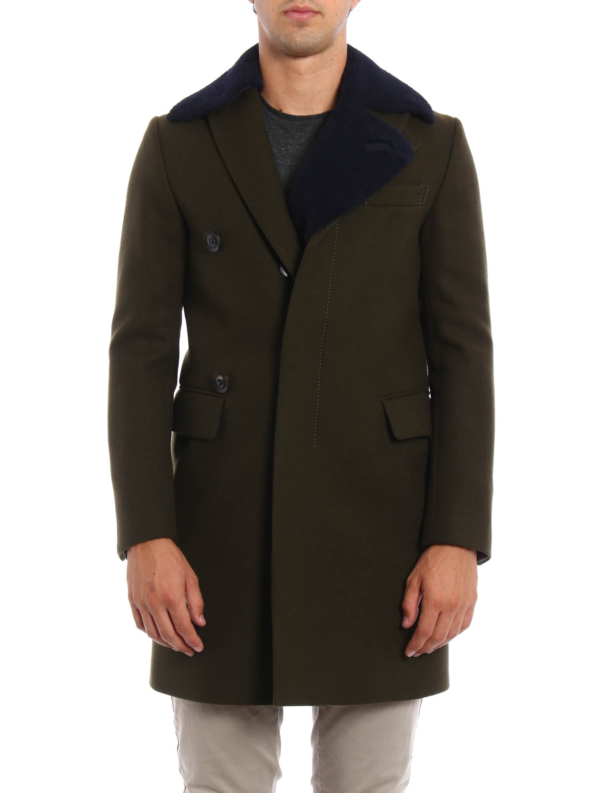 manteau vert foncé homme