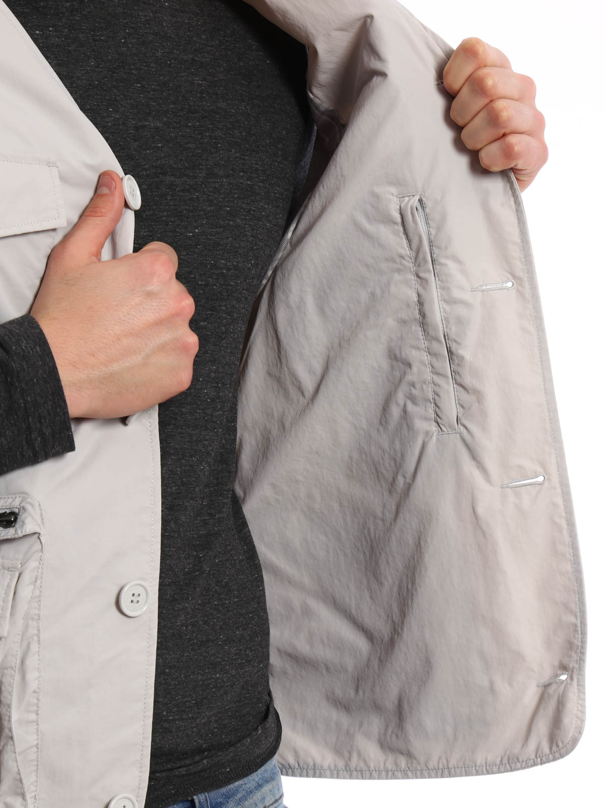 Woolrich Safari sleeveless jacket - Light Grey | WOGIL0089OT52