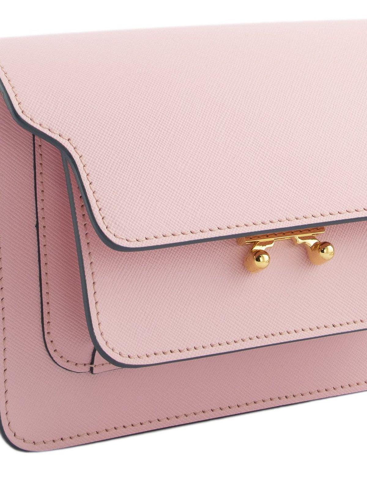 Shoulder bags Marni - Saffiano pink leather Trunk mini bag