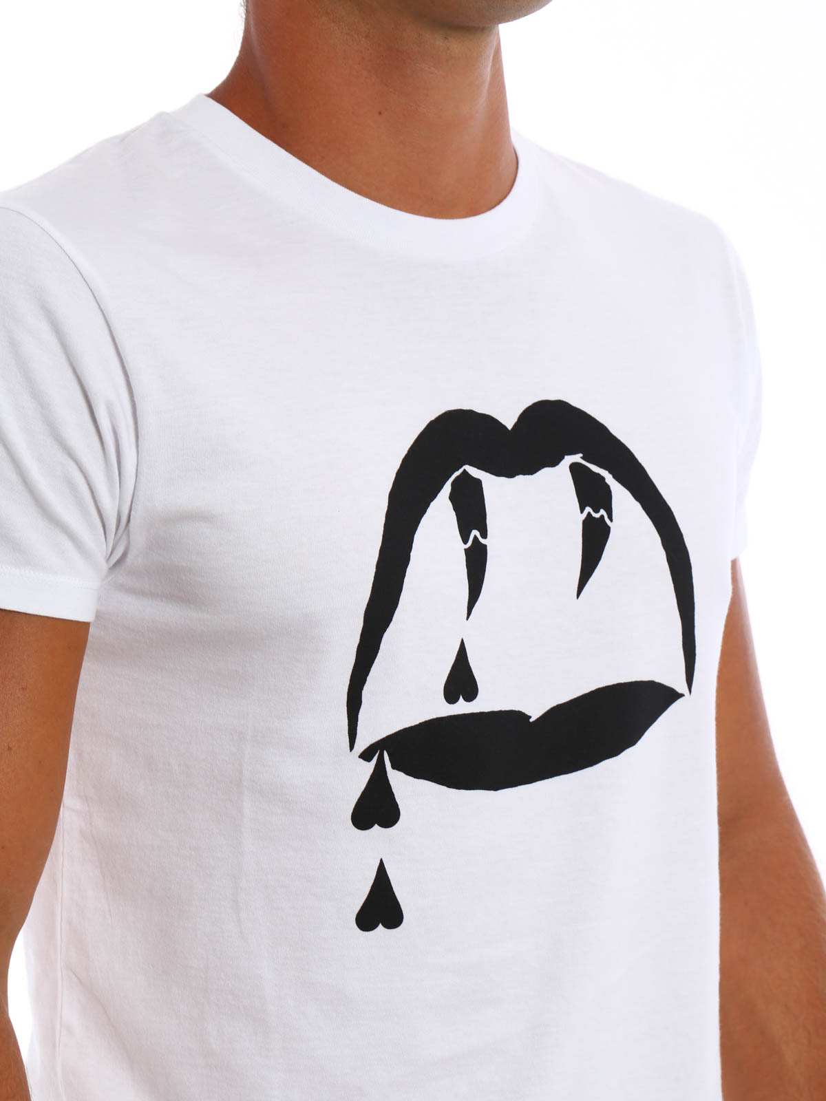T-shirts Saint Laurent - Blood print T-shirt - 378983Y2LS19000
