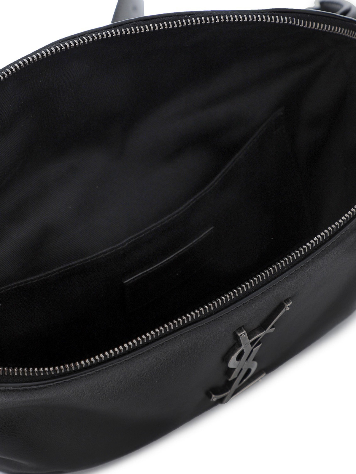 Saint Laurent Men's YSL Monogram Leather Belt Bag