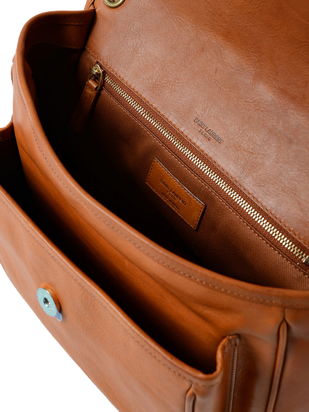Saint Laurent Niki Medium Leather Shoulder Bag in Brown