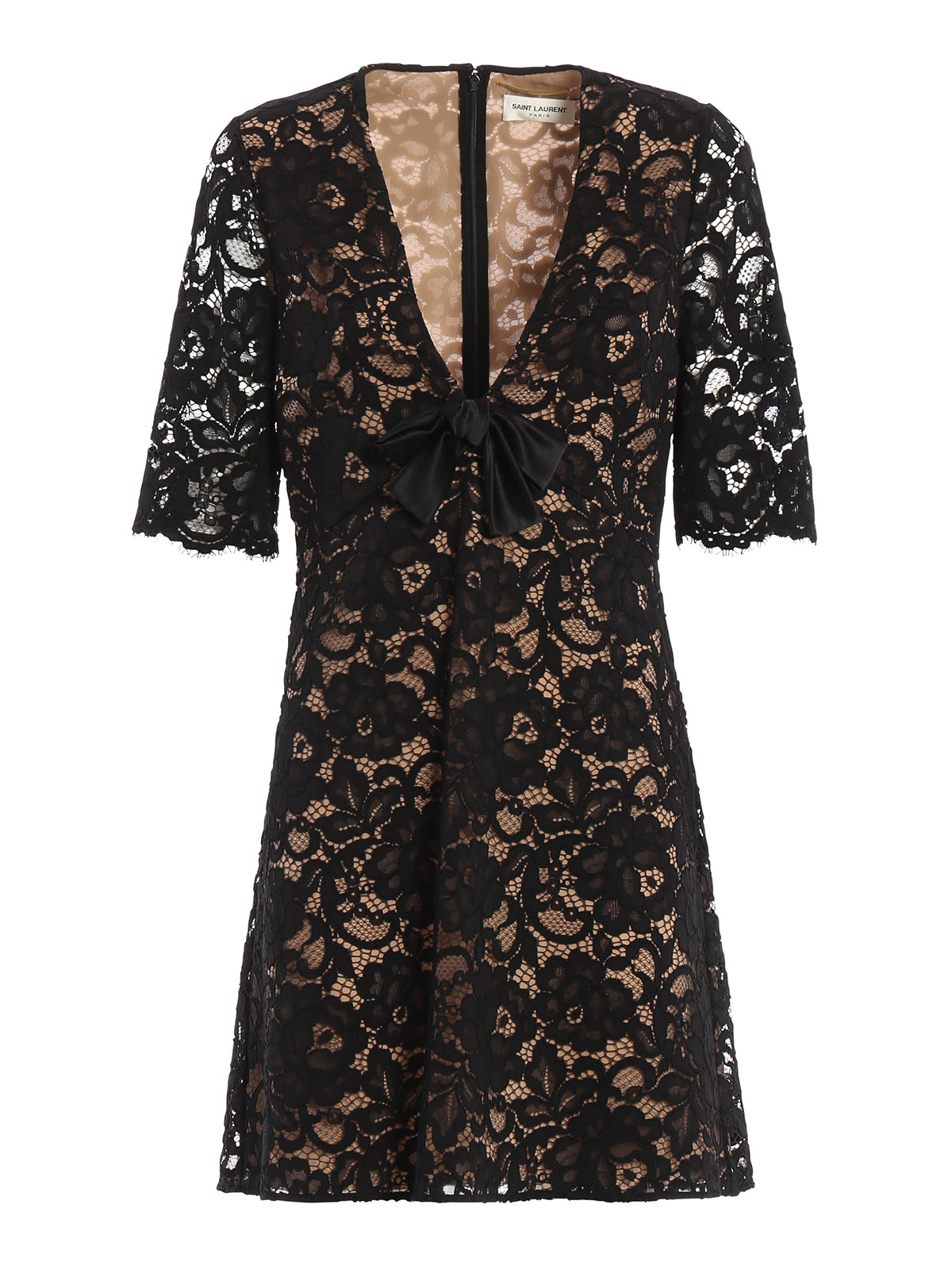 knee length dresses for ladies SAINT LAURENT Lace Mini Dress main image 0