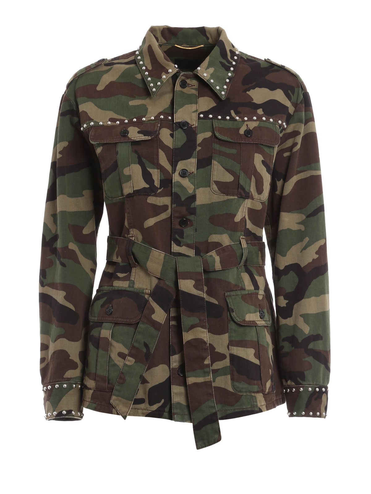 Casual jackets Saint Laurent - Camo pattern denim jacket