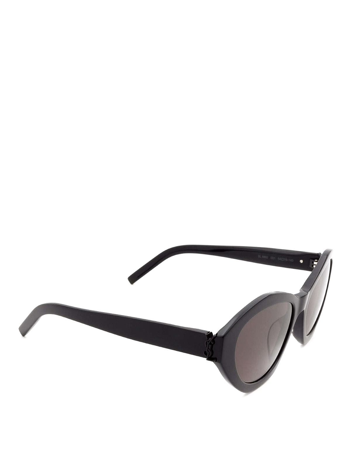 Saint Laurent SLM60 006 Cat Eye Sunglasses - Black/Grey Saint Laurent Grey Cat Eye Ladies Sunglasses SL M60 006 54  main image 4