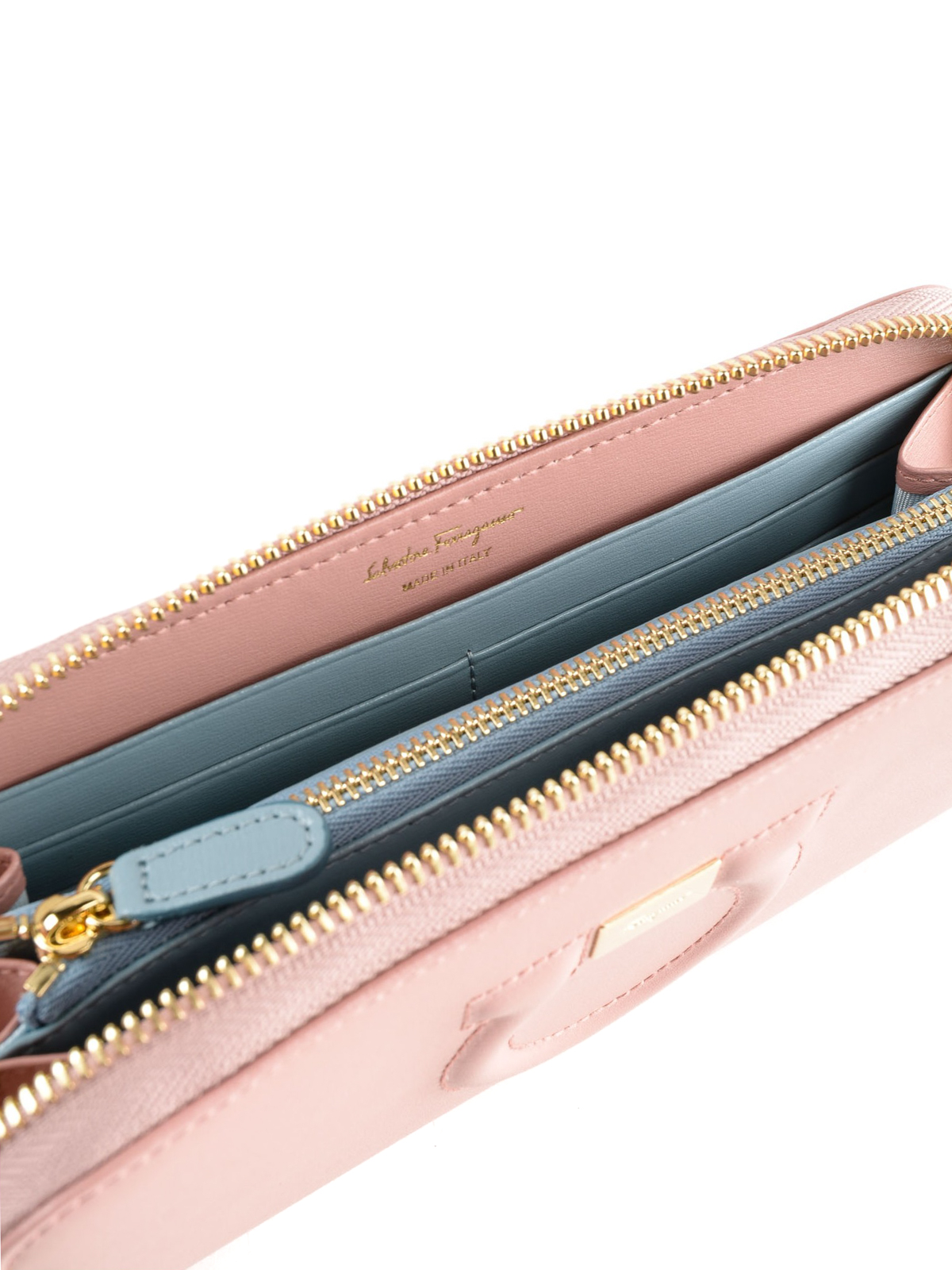 Wallets & purses Salvatore Ferragamo - Gancini pink leather wallet -  22C827695899