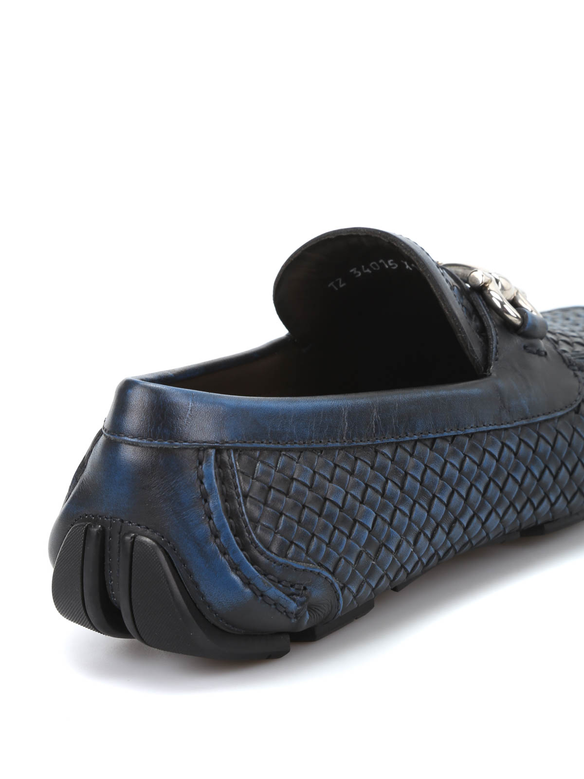Salvatore Ferragamo Round Woven Leather Loafers Moccasin with Gancini ornament - Men | Ferragamo main image 2