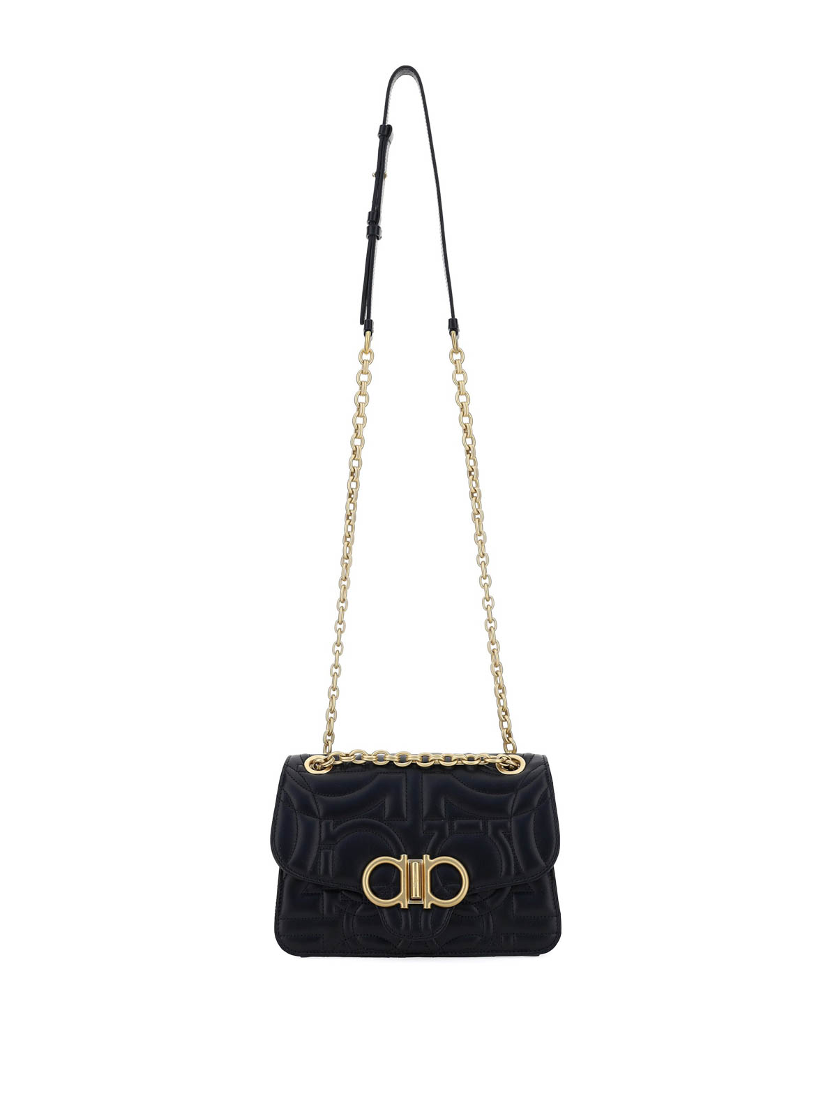 Ferragamo Gancini small crossbody bag - Black - Women|720150