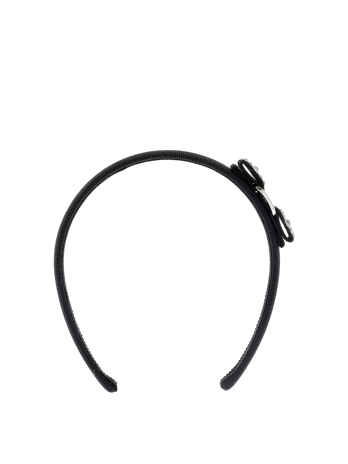 ??Salvatore Ferragamo Black Crystal Vara Headband?? Salvatore Ferragamo Ferragamo Vara Ribbon Hair Headband  main image 4