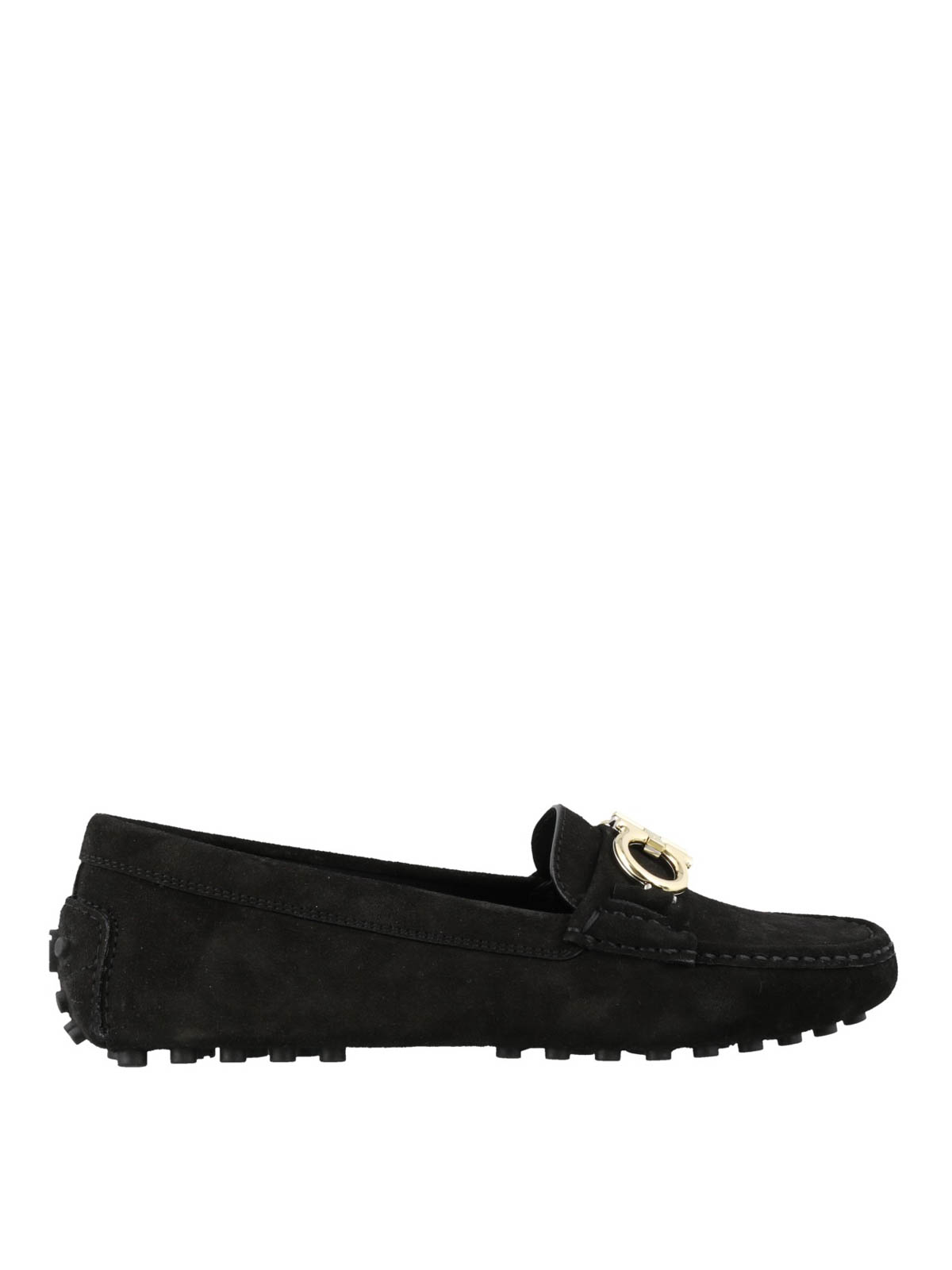 Ferragamo Gancini suede loafers - Black - Women|035153699293 display picture 2
