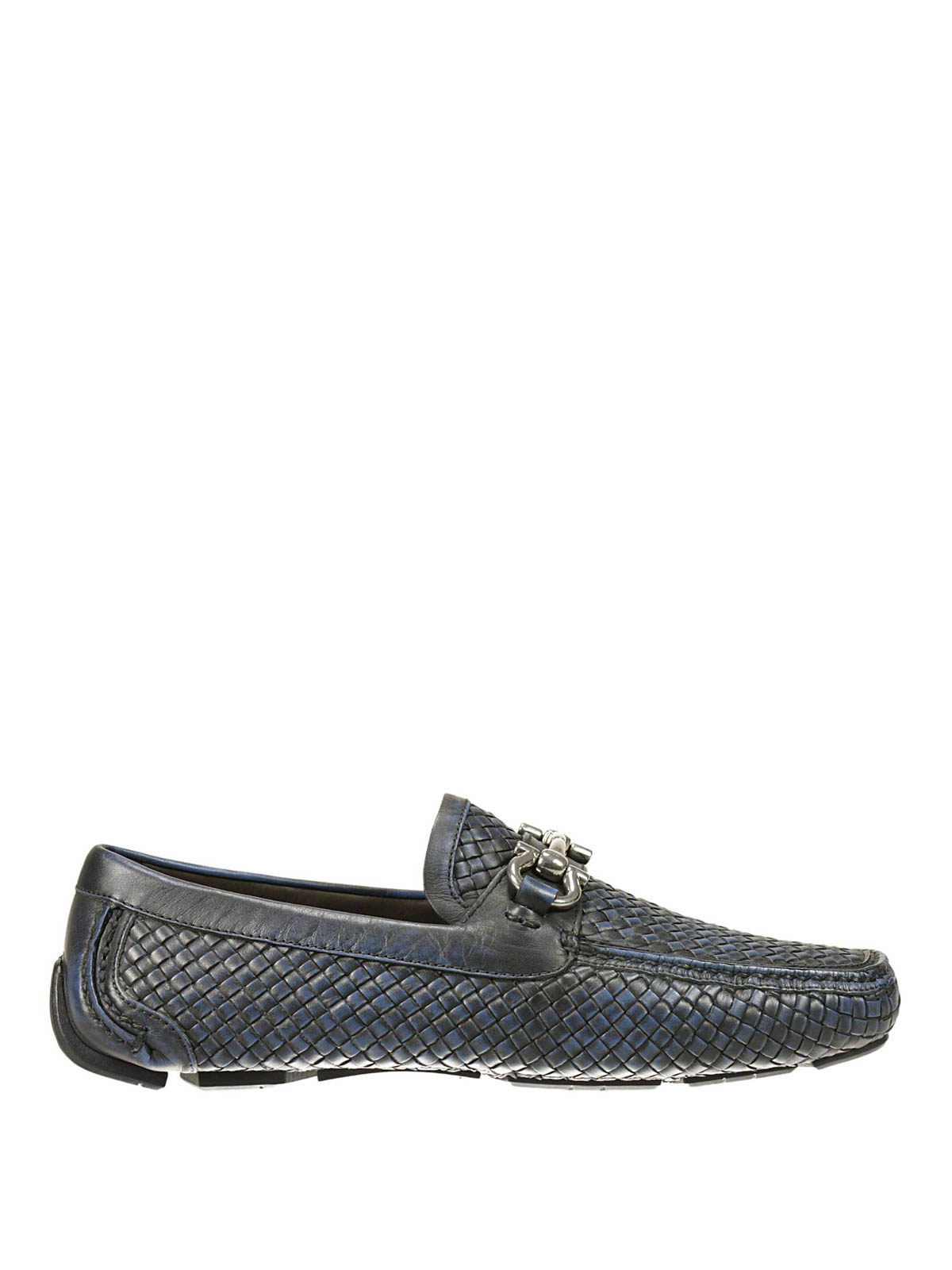 Ferragamo Parigi woven leather loafers - Blue - Men|632953028933 display picture 1