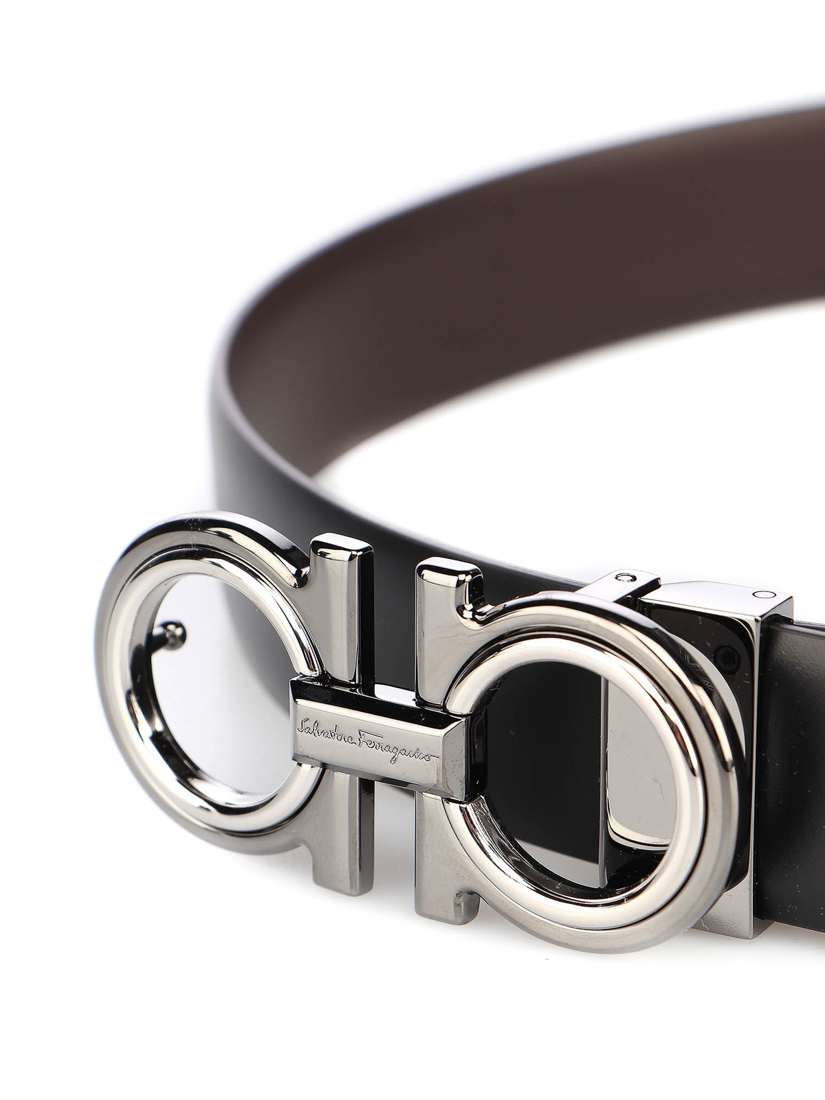 Belts Salvatore Ferragamo - Gancini buckle reversibile leather