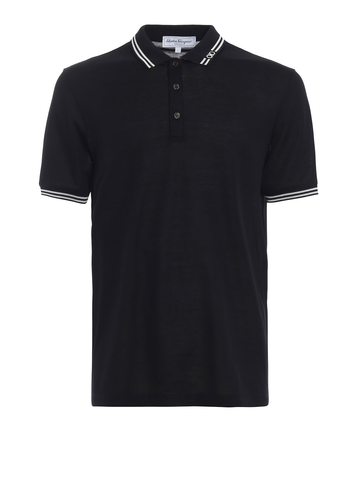 Ferragamo Gancini embroidery cotton polo shirt - Men