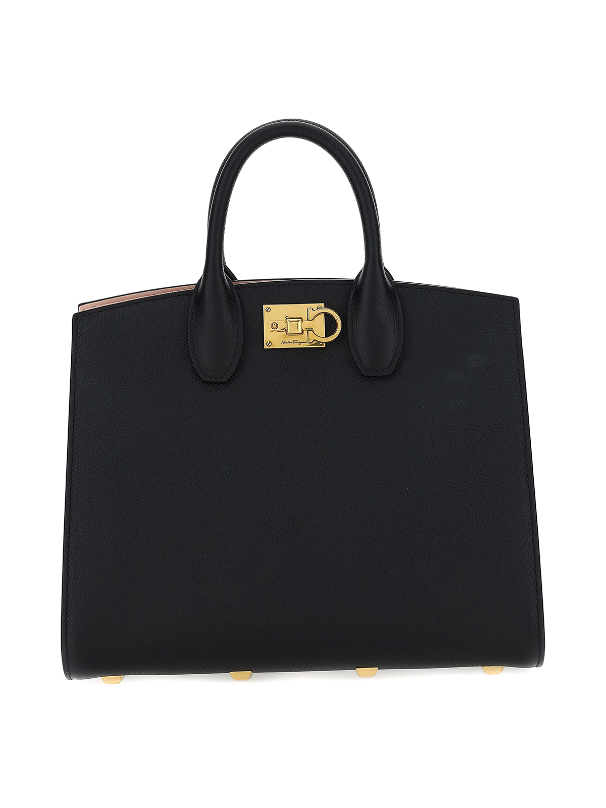 Ferragamo Borsa in pelle The Studio Box Nero Donna 740941
