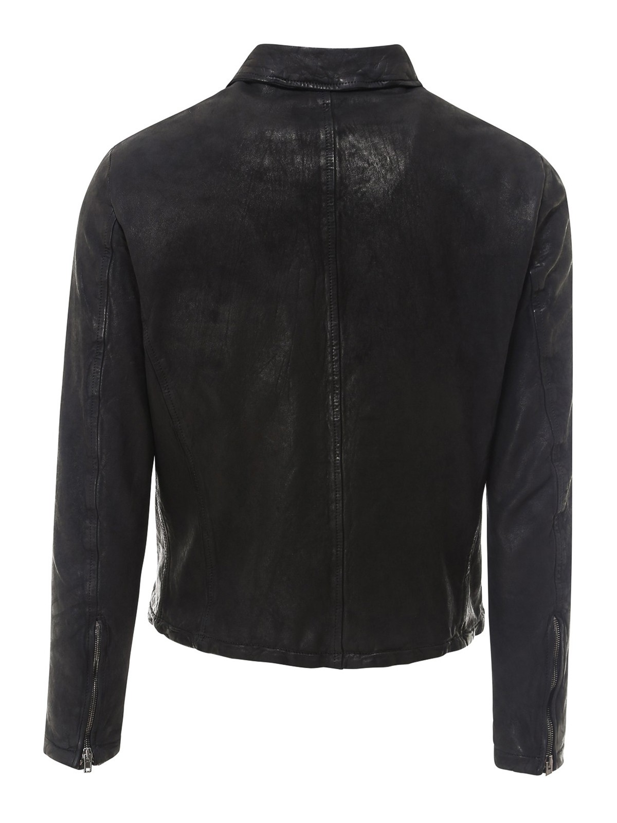 Salvatore Santoro Black leather jacket - Black - Men | 39501BLACK