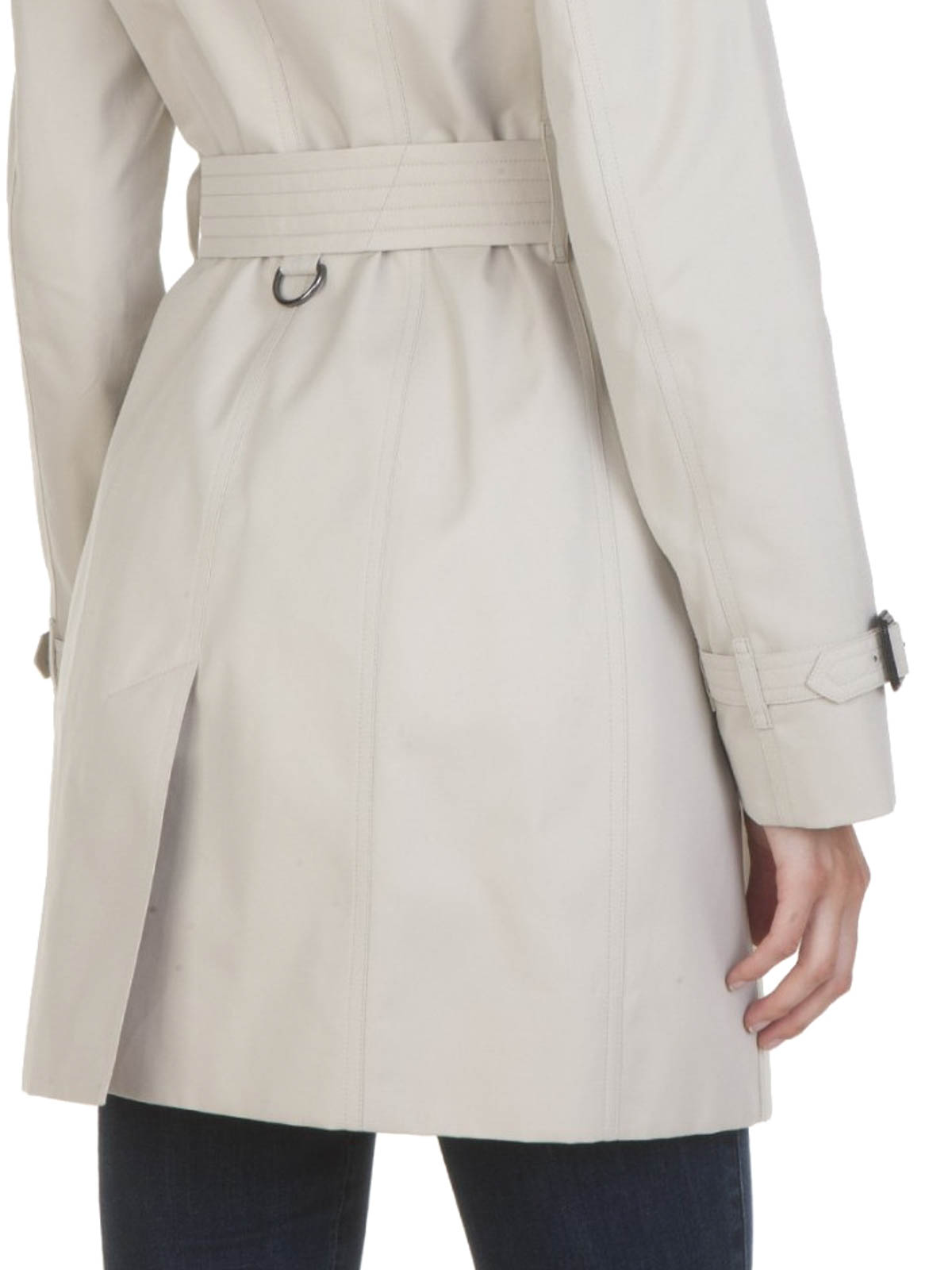 Burberry Sandringham short trench coat - Grey - Women|3913360