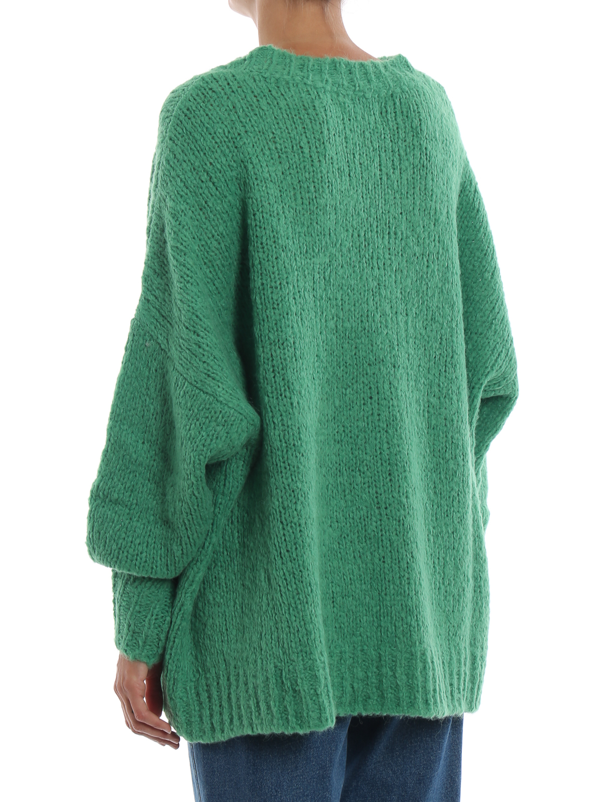Crew necks Isabel Marant Etoile - Sayers alpaca wool green oversize - PU074918A049E60GR