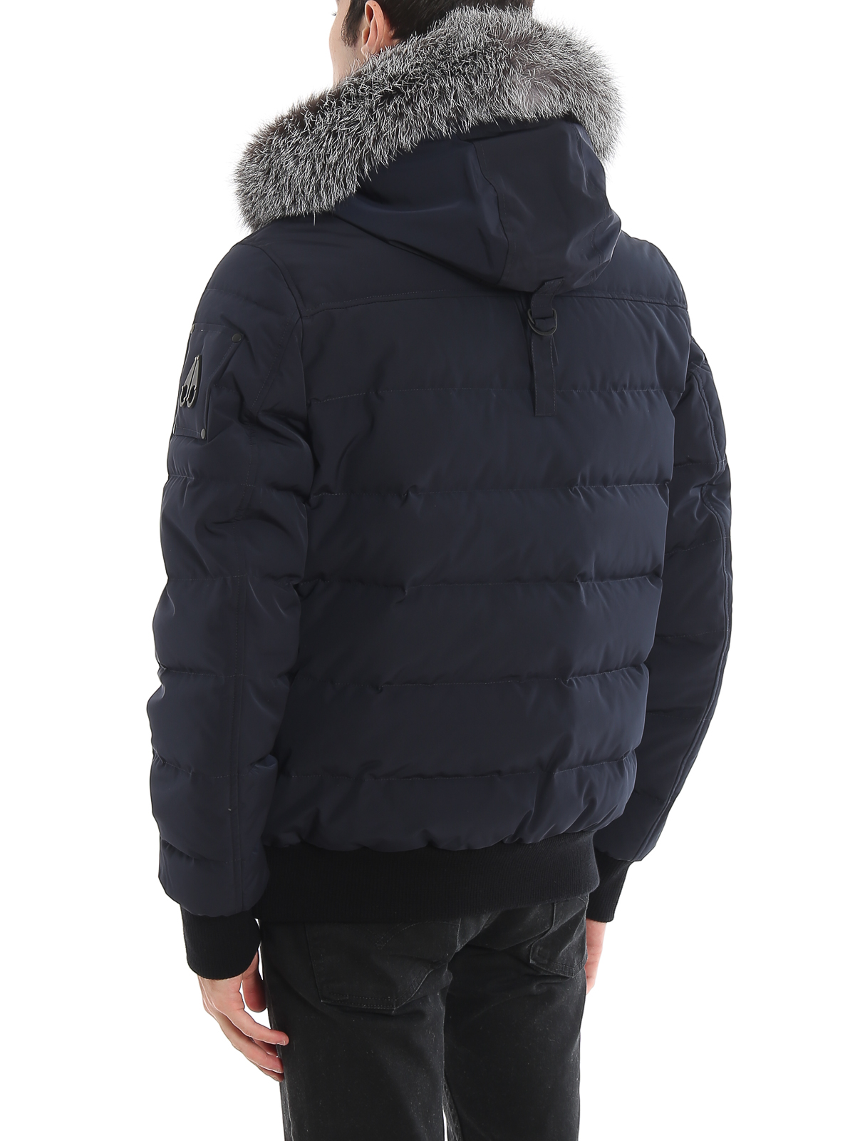 ムースナックルズ　SCOTCHTOWN BOMBER Moose Knuckles Onyx Scotchtown Shearling Bomber Jacket Blk W/blk