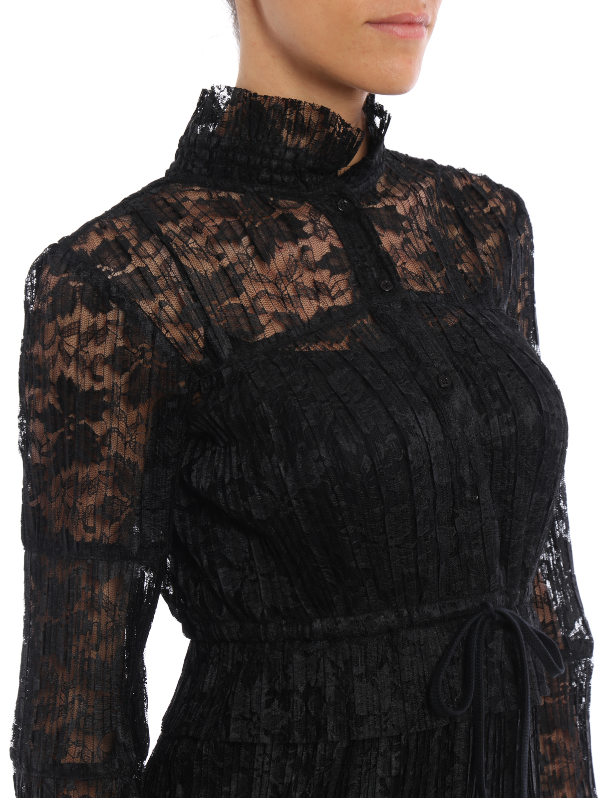 can i wear brown dress shoes with black pants Chloé Lace-trimmed Ribbed Wool Dress - Women - Black Dresses