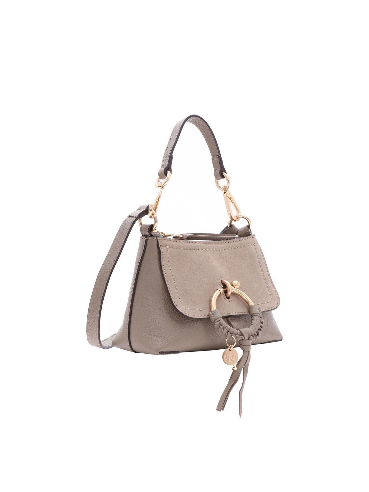 Shop See By Chloé Taupe Mini Joan Cross-body Bag In Grey