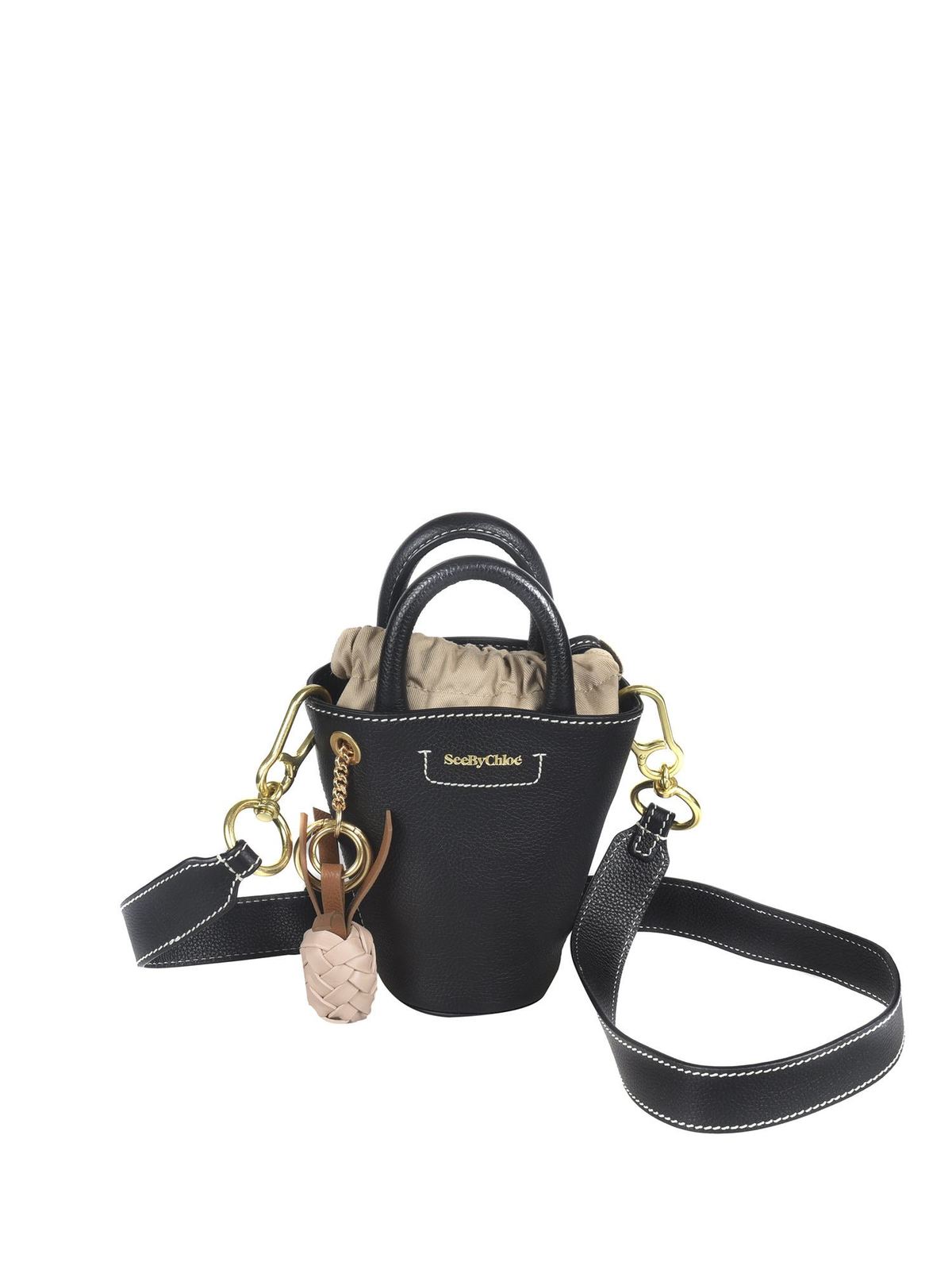 Handtaschen See by Chloé Shopper Schwarz CHS21SSB04924001