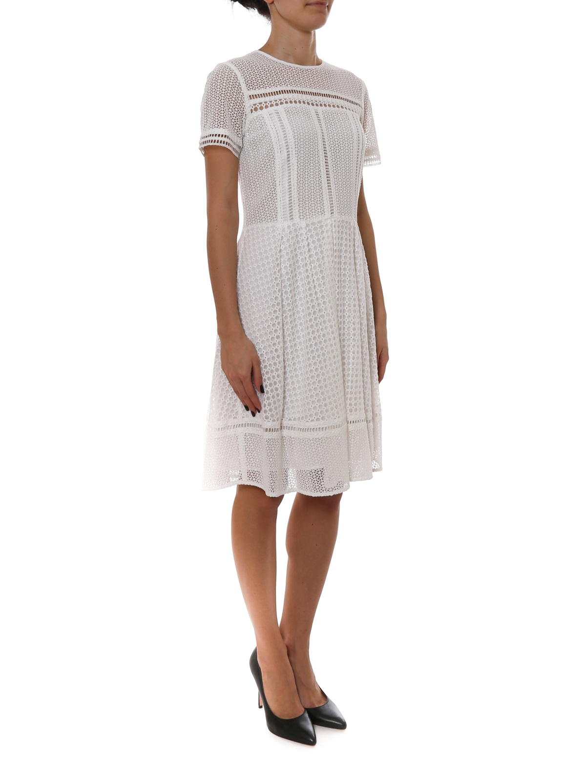 see through cotton dress Sunglow Sheer Midi Dress Bone / S/M