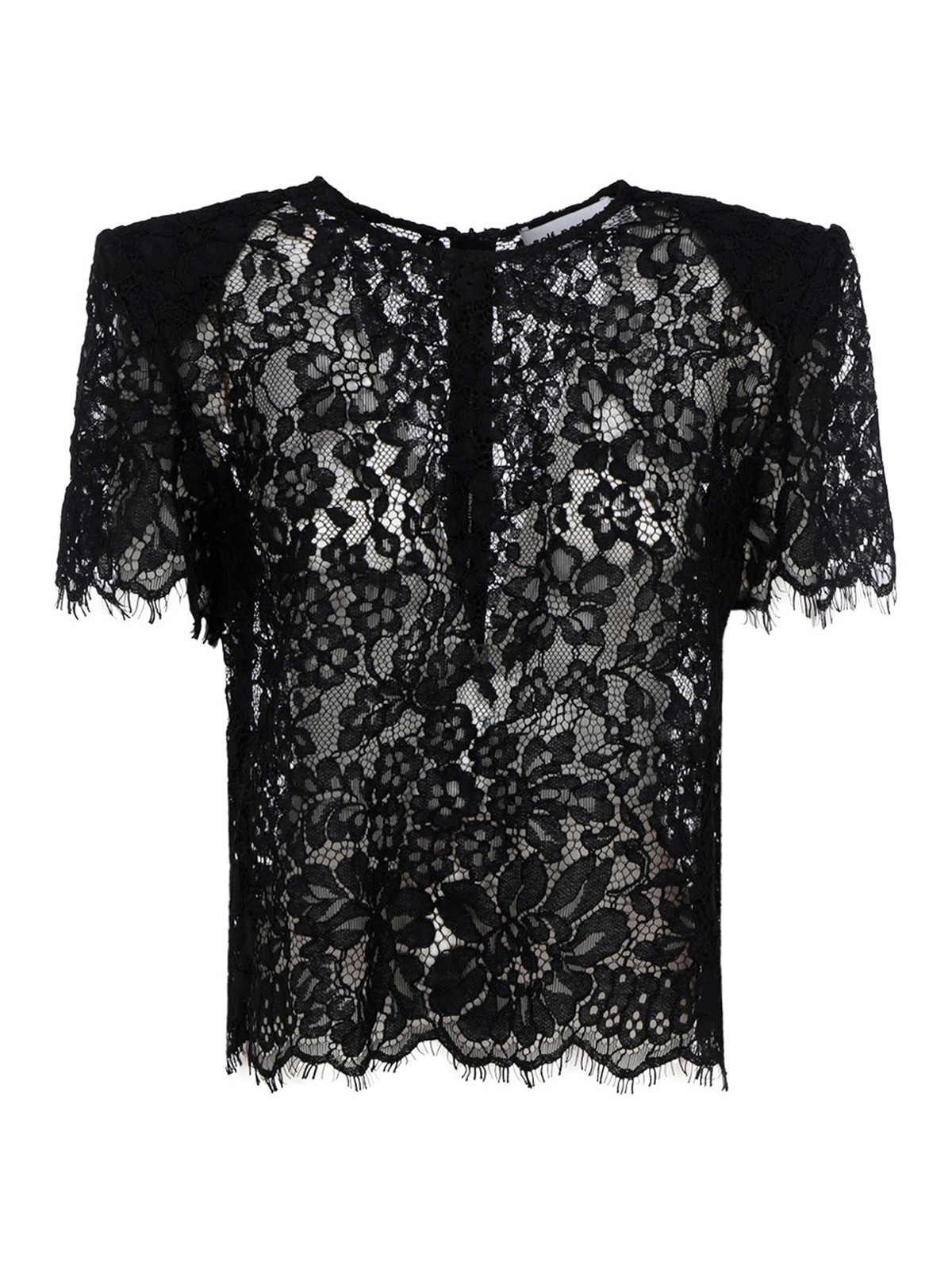 Self Portrait Black lace top Black Women RS21068TBLACK