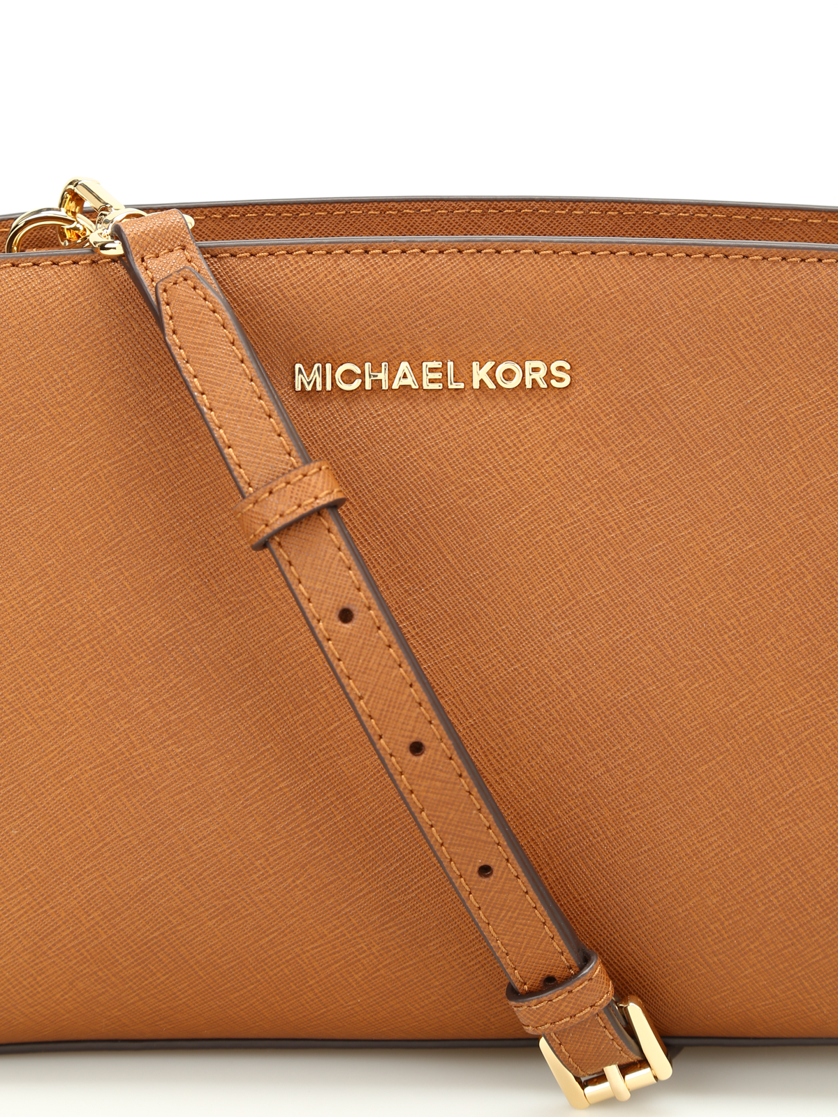 Michael Michael Kors Orange Saffiano Leather Medium Selma Tote