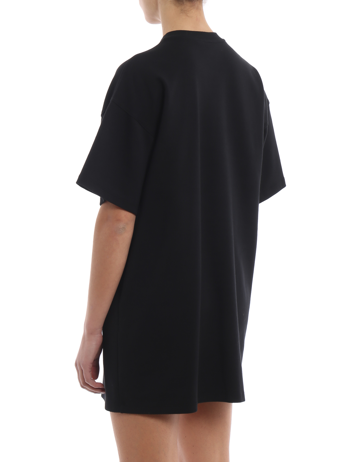 black off shiuld dress Moschino Teddy Bear cotton jersey dress