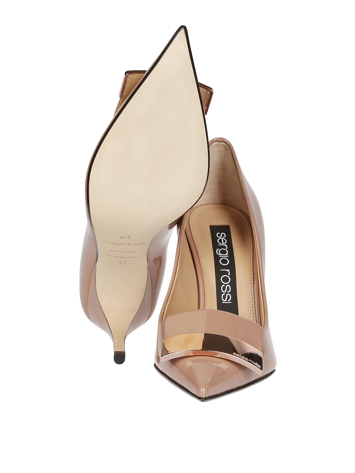 Court shoes Sergio Rossi - sr1 bright patent leather pumps