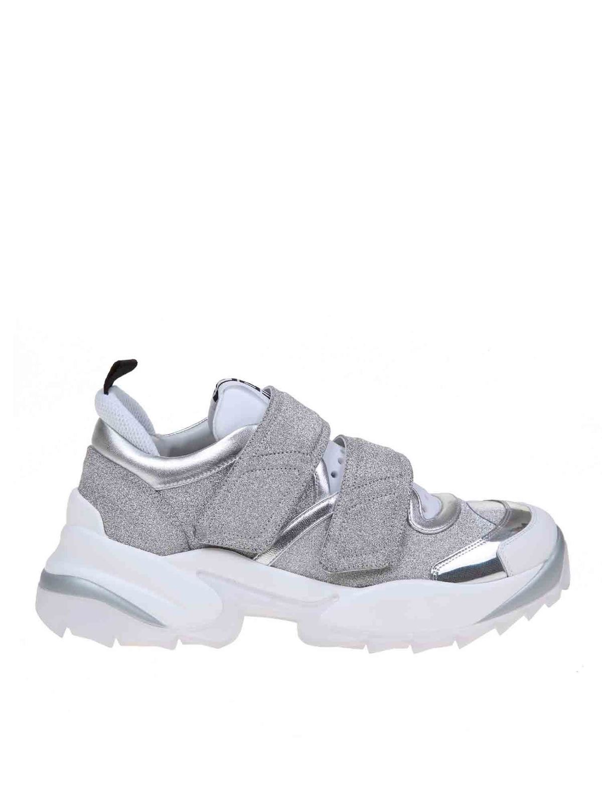 スニーカー SERGIO ROSSI Women Sneakers A89420MFN8888198400 Silver Sergio Rossi Extreme sneakers in silver glitter