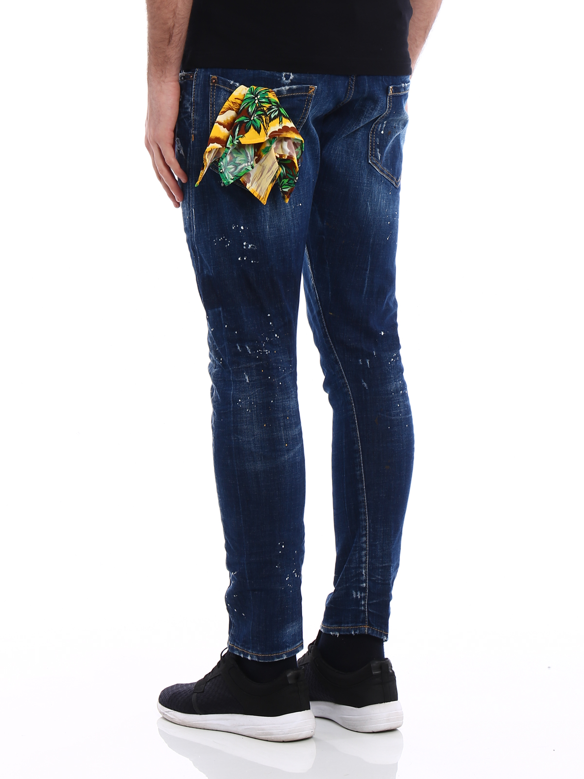 Skinny jeans Dsquared2 - Sexy Twist tropical hanky jeans