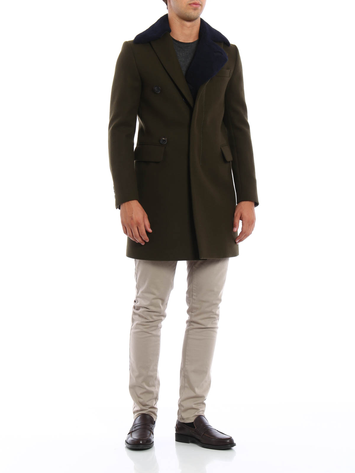 manteau vert foncé homme